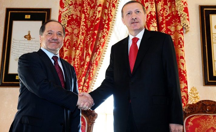 Kurdistan region president, Massoud Barzani and Turkish PM, Recep Tayyib Erdogan